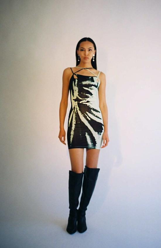  이오네스 롱 원피스 이오앤스 티어드롭 드레스 민트 그린/블랙 - IOANNES