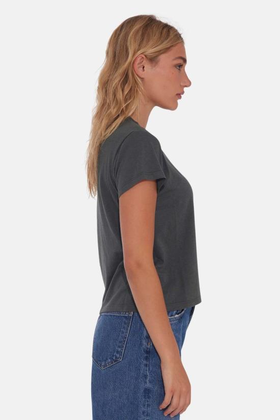  더 타일 클럽 반팔 티셔츠 타일 클럽 베베 럭스 티셔츠 다크 그린 - THE TILE CLUB