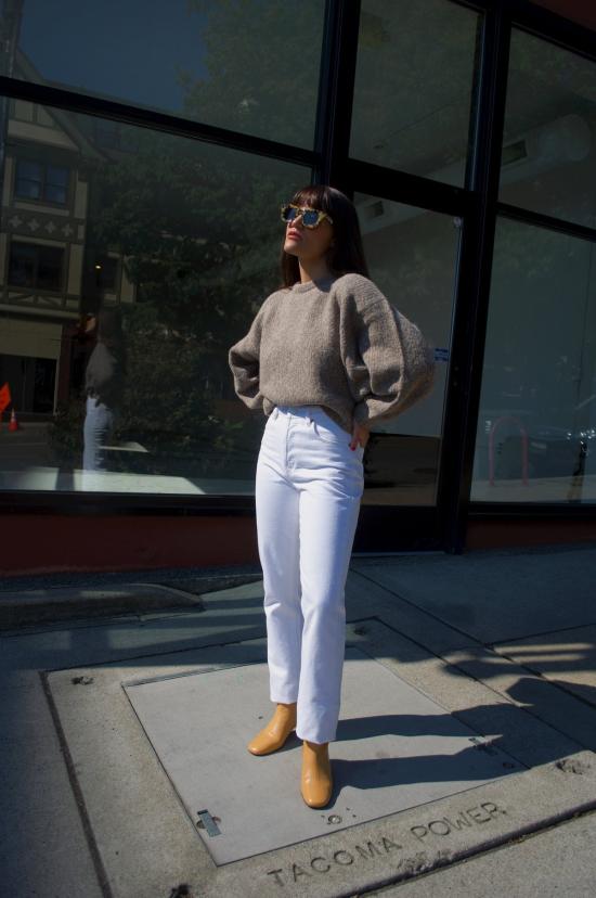  롤라스 데님 팬츠 클래식 스트레이트 진 화이트 - ROLLAS