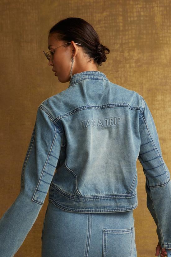  하우스오브써니 데님 자켓 하우스 오브 서니 테이크 어 트립 미니 레이서 스카이 블루 - HOUSE OF SUNNY