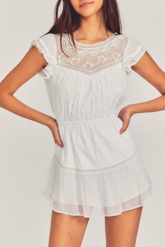  러브쉐이크팬시 숏 원피스 러브 쉑 팬시 반스 드레스 화이트