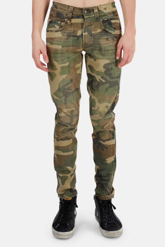  알13 데님 팬츠 R13 보이 진 베이지 카모 - R13