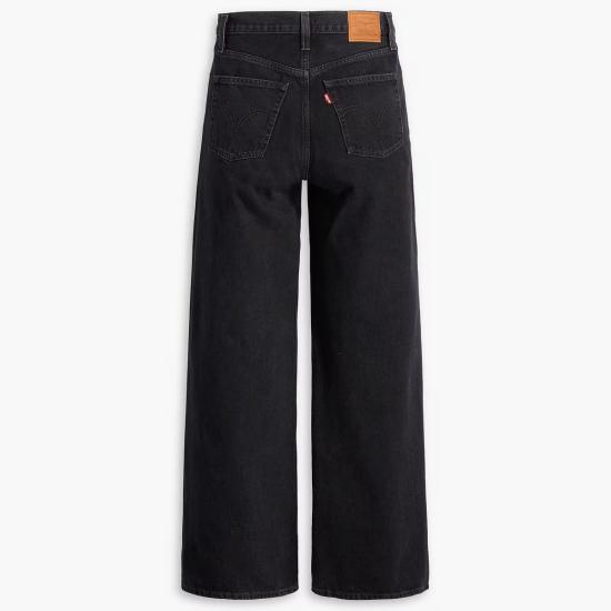  리바이스 데님 팬츠 립케이지 립케이지 와이드 레그 로지 포지 블랙 - LEVI'S