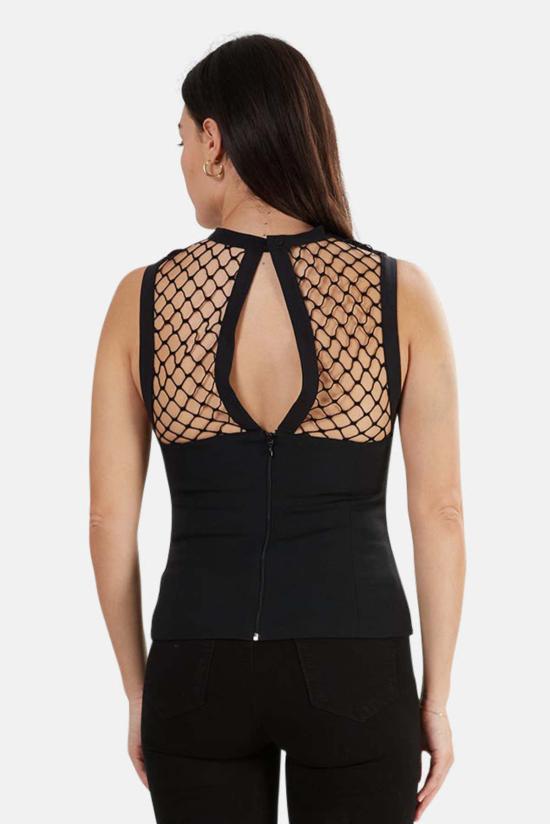  라펠라 블라우스 3C0O5LPD 906312B 0002 BLACK - LA PERLA