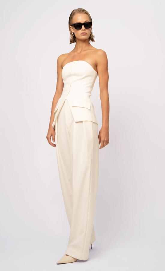  논살란트 레이블 민소매 티셔츠 넌캐럴런트 라벨 페트라 탑 윈터 화이트 - NONCHALANT LABEL