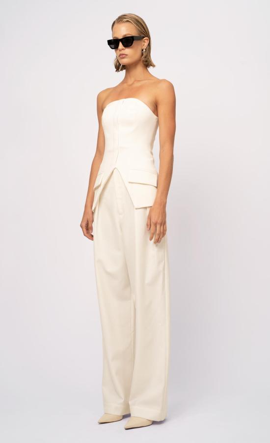  논살란트 레이블 민소매 티셔츠 넌캐럴런트 라벨 페트라 탑 윈터 화이트 - NONCHALANT LABEL