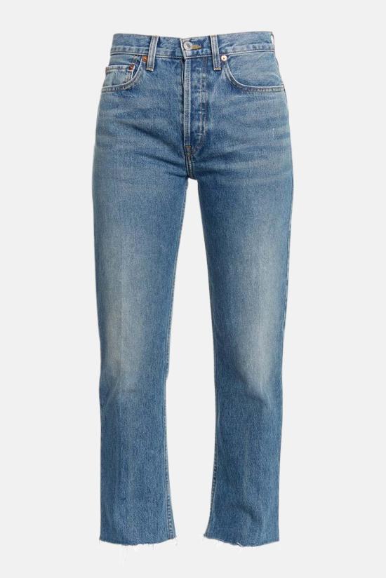  리던 데님 팬츠 Re/Done 70년대 스토브 파이프 진 미디엄 베인