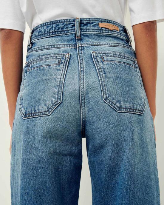  세순 데님 팬츠 세선 조니 오 하이 라이즈 데님 빈티지 블루 - SESSUN