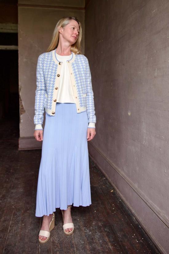  카라 카라 롱 스커트 카라카라 다라 스커트 스카이블루 - CARA CARA