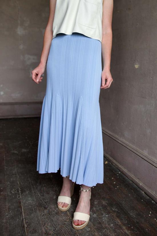  카라 카라 롱 스커트 카라카라 다라 스커트 스카이블루