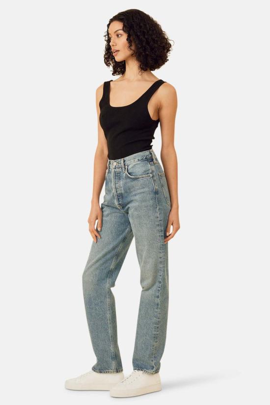  ONE GREY DAY 민소매 티셔츠 원 그레이 데이 홀리 탱크 바디수트 블랙 - ONE GREY DAY