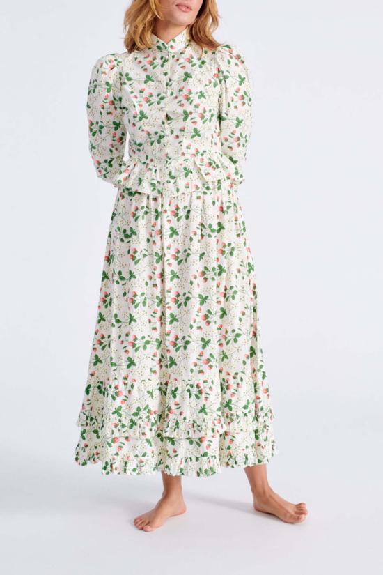  BATSHEVA 롱 스커트 바체바 펨브로크 스커트 스트로베리 필드