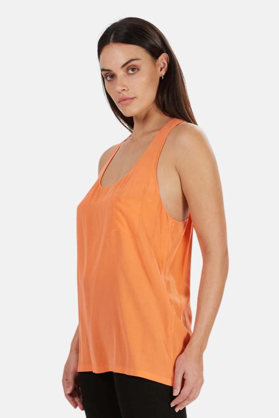  알렉산더 왕 민소매 티셔츠 Alexander Wang 레이서백 탱크 탱 - ALEXANDER WANG