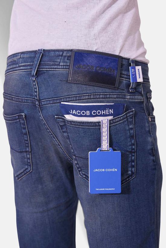  야콥코헨 데님 팬츠 Jacob Cohen Bard 5 Pkt Perfect Washed Stretch Jean Blue - JACOB COHËN