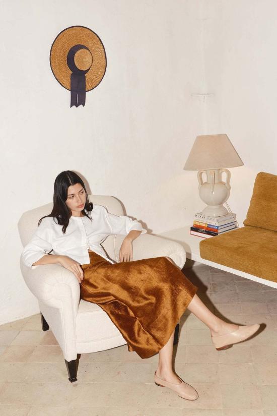  다두라 블라우스 다투라 페이 리넨  화이트 - DATURA