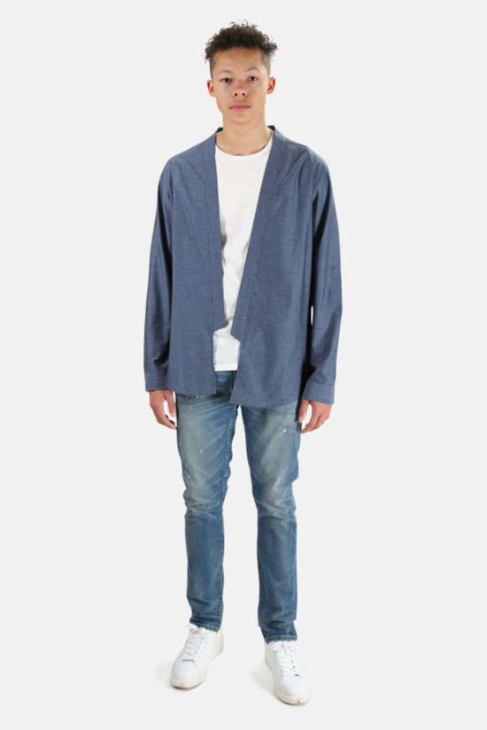  블루&크림 자켓 기모노 네이비 - BLUE&CREAM