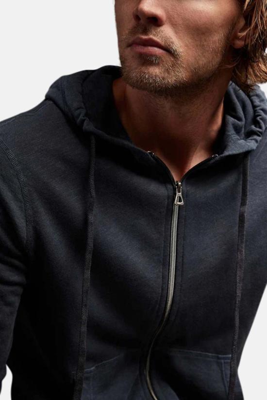  제임스펄스 후드 티셔츠 제임스 퍼스 빈티지 프렌치 테리 지퍼 후드 티셔츠 딥 - JAMES PERSE