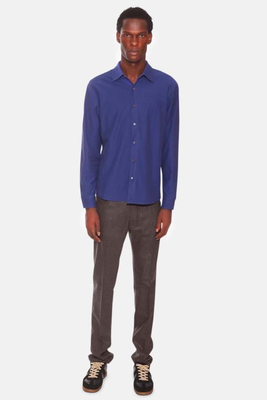  Blue&Cream 긴팔 셔츠 블루&크림 드레 피케 버튼업  마린 블루 - BLUE&CREAM