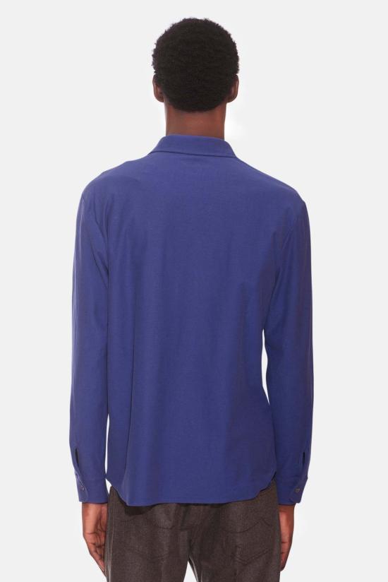  Blue&Cream 긴팔 셔츠 블루&크림 드레 피케 버튼업  마린 블루 - BLUE&CREAM