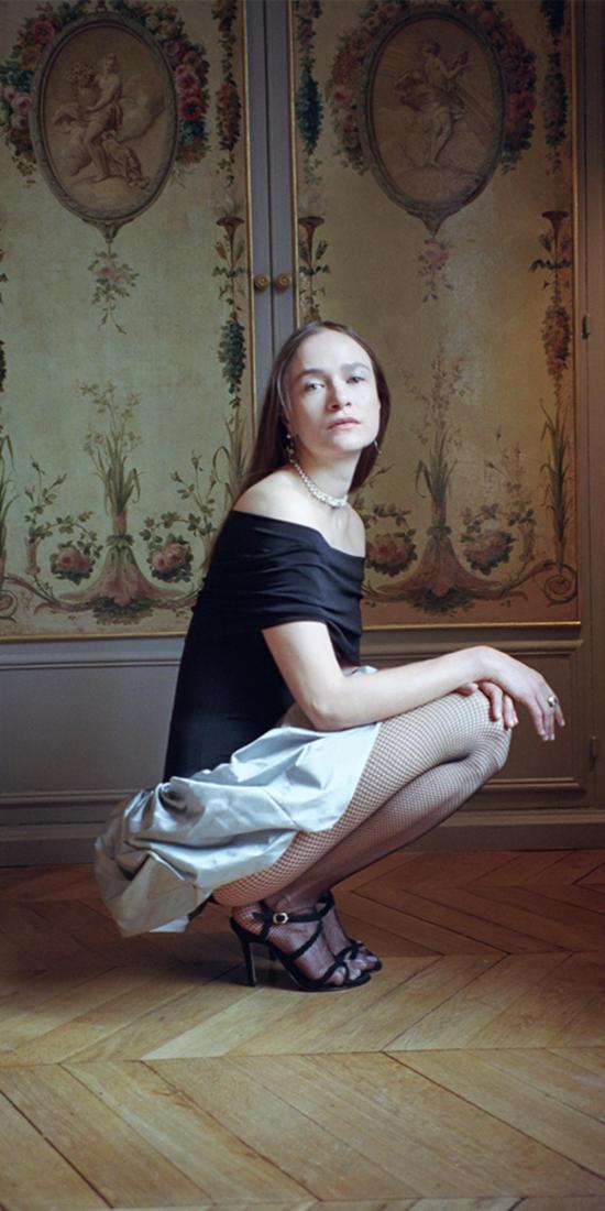  안나 옥토버 숏 원피스 주얼 미니 드레스 블랙/실버 - ANNA OCTOBER