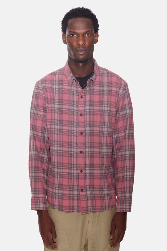  Blue&Cream 긴팔 셔츠 블루&크림 플란넬  핑크 플레드 - BLUE&CREAM