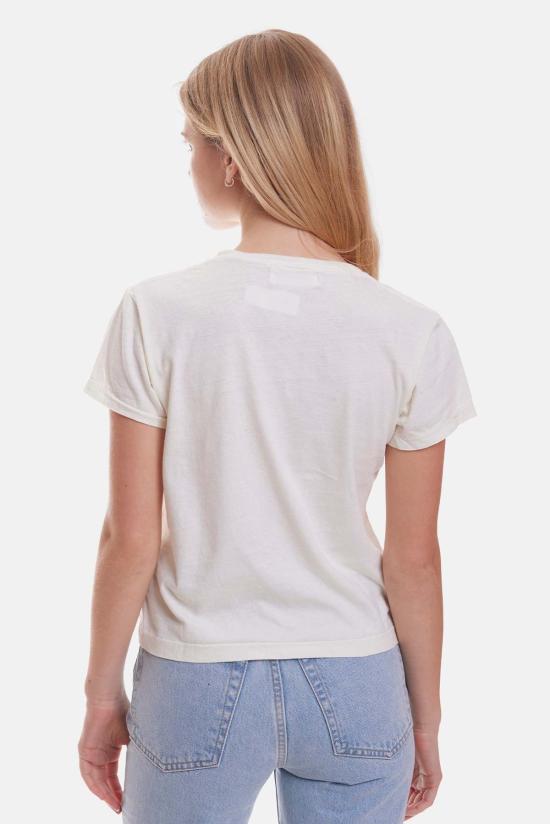  블루&크림 반팔 티셔츠 리프 티 에크루 - BLUE&CREAM