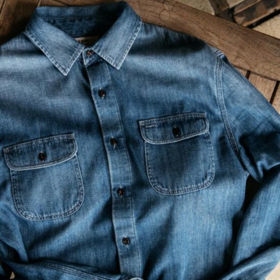  Hiroshi Kato 데님 셔츠 히로시 카토 브레이스 - OTHER BRANDS