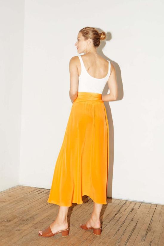  다두라 미디 스커트 다투라 알마 스커트 시트릭 오렌지 - DATURA