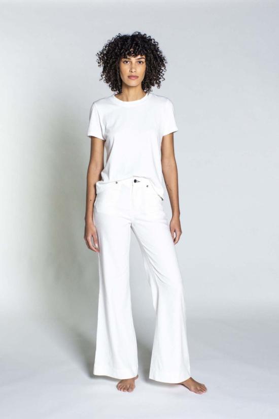  ASKK 뉴욕 스트레이트 팬츠 애스크 나이 주니퍼 와이드 레그 리넨 팬츠 아이보리