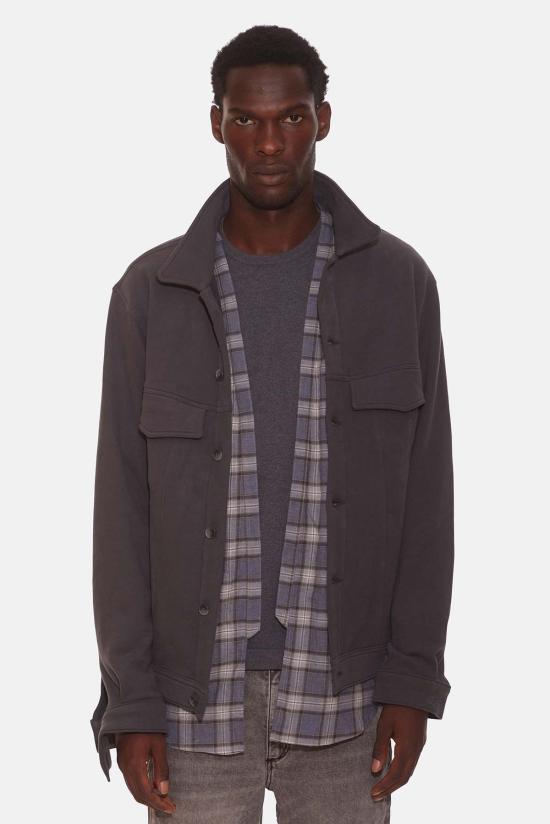  블루&크림 자켓 매드 플리스 트러커 재킷 배트 그레이 - BLUE&CREAM