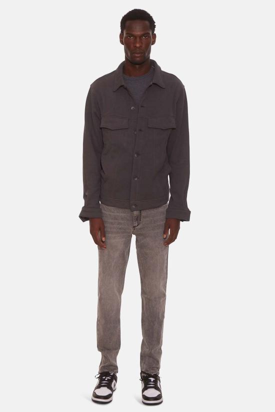  블루&크림 자켓 매드 플리스 트러커 재킷 배트 그레이 - BLUE&CREAM