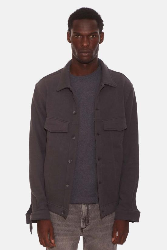  블루&크림 자켓 매드 플리스 트러커 재킷 배트 그레이