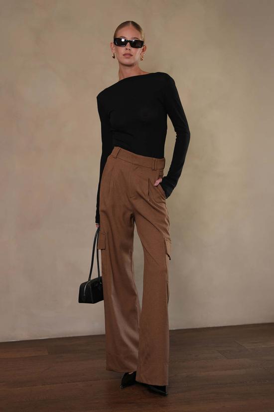  파렌테지 스트레이트 팬츠 파이퍼 팬츠 캐멀 - PARENTEZI