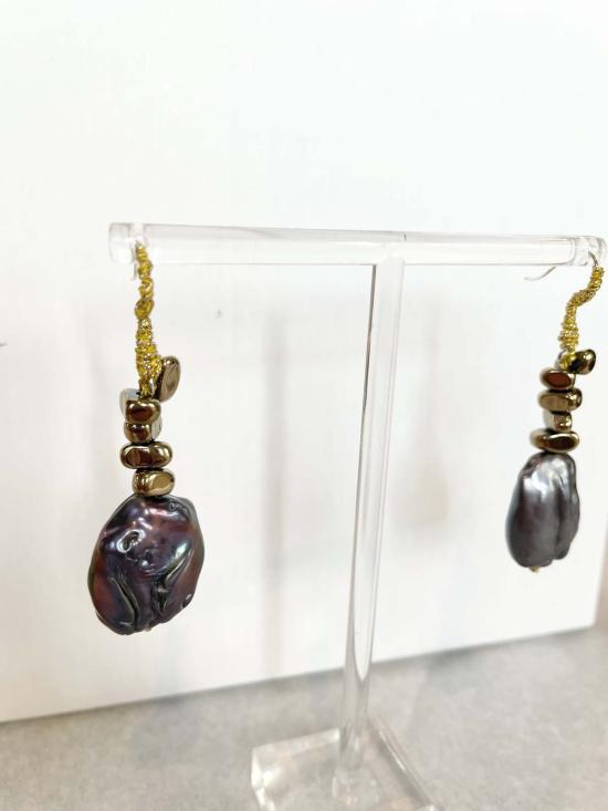  MELA 이어링 멜라 F 루피 바로크 피콕 진주 귀걸이 - OTHER BRANDS