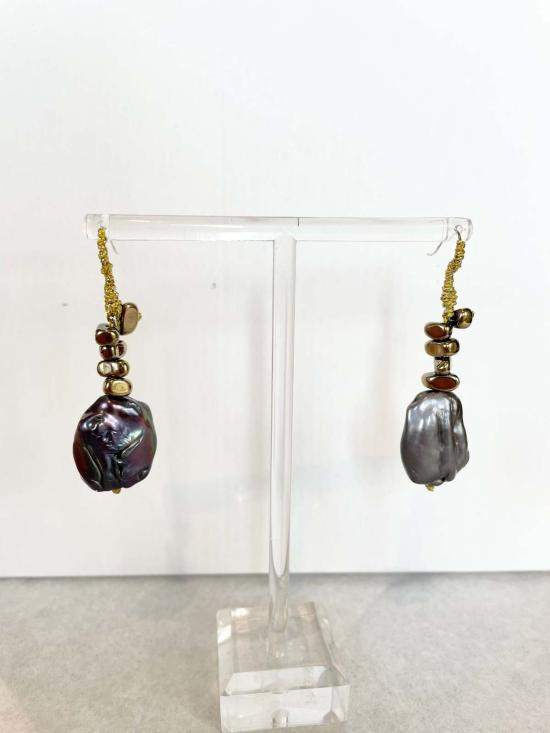  MELA 이어링 멜라 F 루피 바로크 피콕 진주 귀걸이