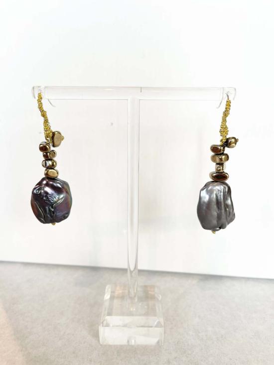  MELA 이어링 멜라 F 루피 바로크 피콕 진주 귀걸이 - OTHER BRANDS