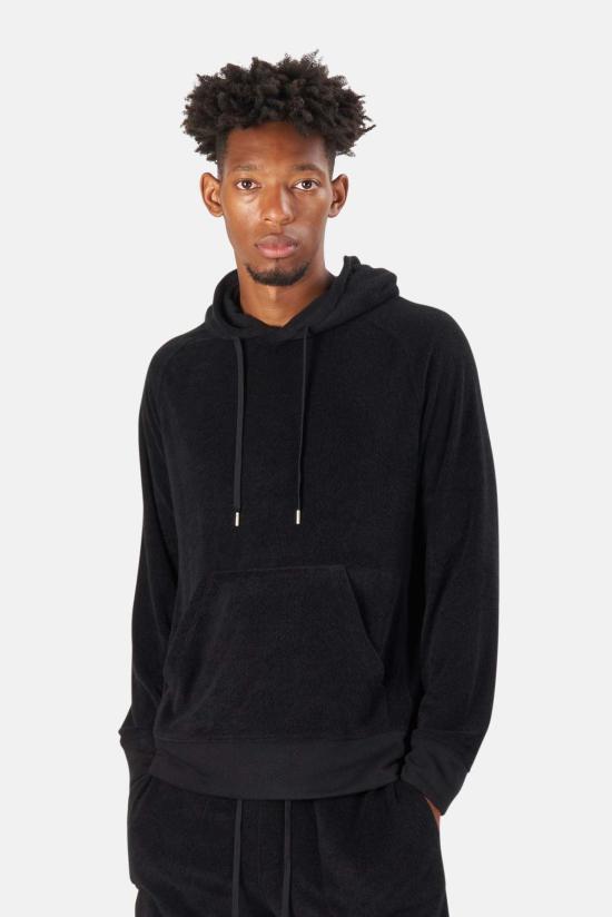  Blue&Cream 후드 티셔츠 블루&크림 풀 테리 풀오버 후드 티셔츠 블랙 - BLUE&CREAM