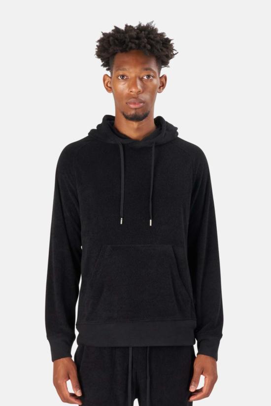  Blue&Cream 후드 티셔츠 블루&크림 풀 테리 풀오버 후드 티셔츠 블랙