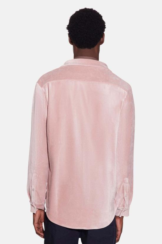  Blue&Cream 긴팔 셔츠 블루&크림 마이크로 코드 벨루어  핑크 - BLUE&CREAM