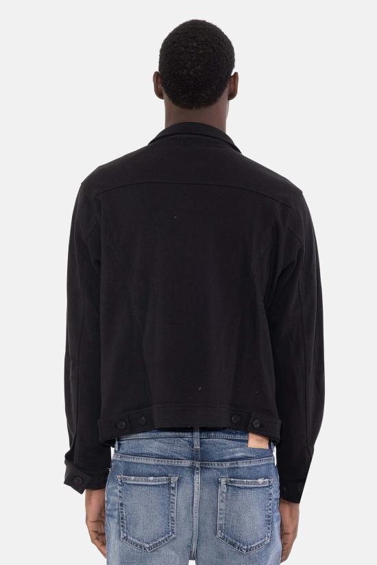  블루&크림 자켓 매드 피케 트러커 재킷 블랙 - BLUE&CREAM