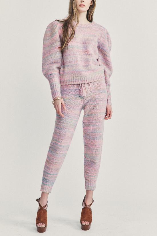  러브쉐이크팬시 스트레이트 팬츠 러브 쉑 팬시 올베라 팬츠 핑크 클라우드 - LOVESHACKFANCY