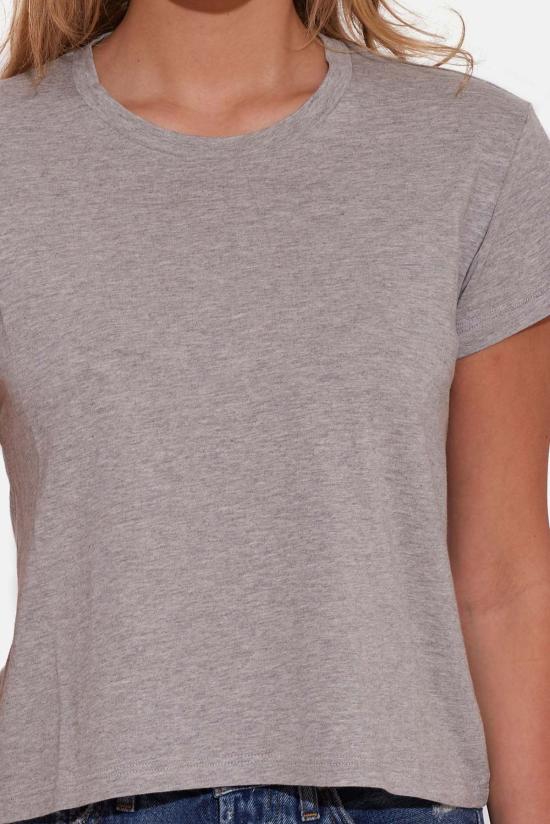  더 타일 클럽 반팔 티셔츠 타일 클럽 베베 럭스 티 헤더 그레이 - THE TILE CLUB