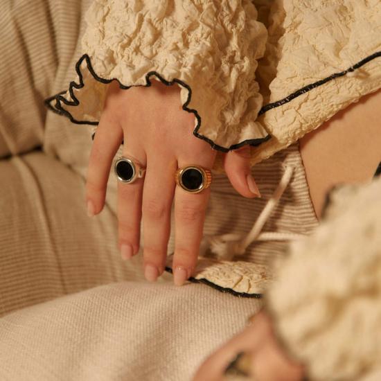  타린 토마스 반지 아폴로 링 옐로우 골드/스털링 실버/옐로우 브라스 - TARIN THOMAS