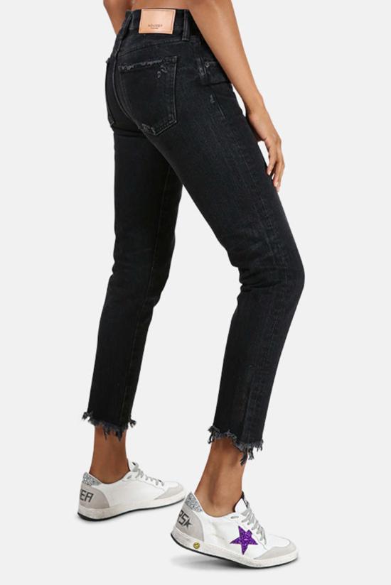  마우지 데님 팬츠 무시 스테일리 테이퍼드 진 블랙 - MOUSSY