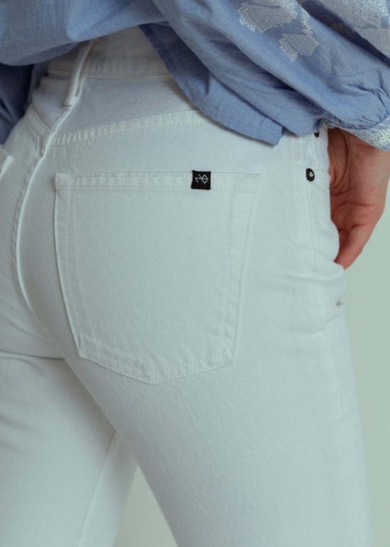  노엔드 데님 데님 팬츠 노엔드 패러 킥 플레어 진 화이트 - NOEND DENIM