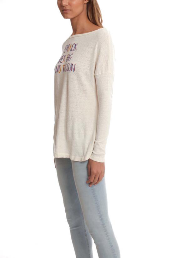  Via Spare 긴팔 티셔츠 롱슬리브 스쿠프 탑 화이트 - OTHER BRANDS