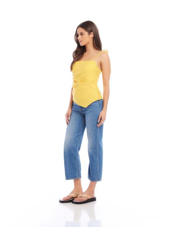  더 엔케이씨 스토어 민소매 티셔츠 Nkc 스토어 스틸라 카미 옐로우 - The NKC Store