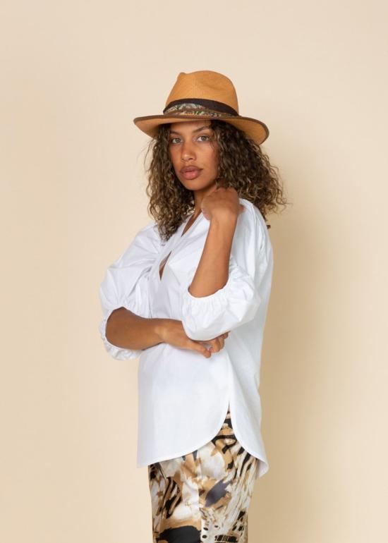  Summum Woman 블라우스 섬뭄 우먼 벌룬 슬리브 탑 화이트 - OTHER BRANDS