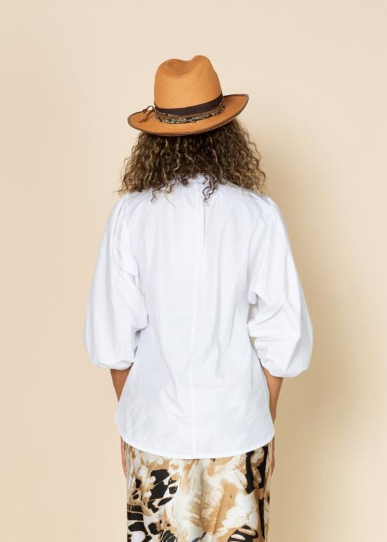  Summum Woman 블라우스 섬뭄 우먼 벌룬 슬리브 탑 화이트 - OTHER BRANDS