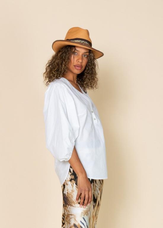  Summum Woman 블라우스 섬뭄 우먼 벌룬 슬리브 탑 화이트 - OTHER BRANDS